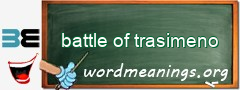 WordMeaning blackboard for battle of trasimeno